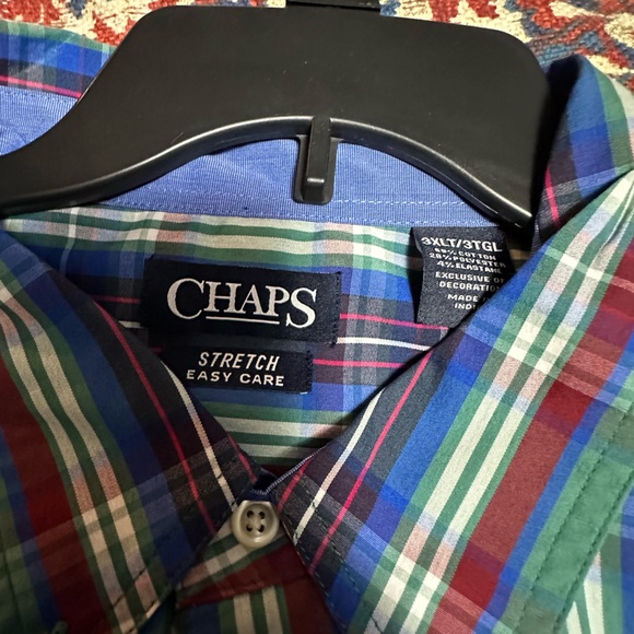 Chaps nwt long sleeve button up shirt with front pocket in 3x for men. - Picture 2 of 5